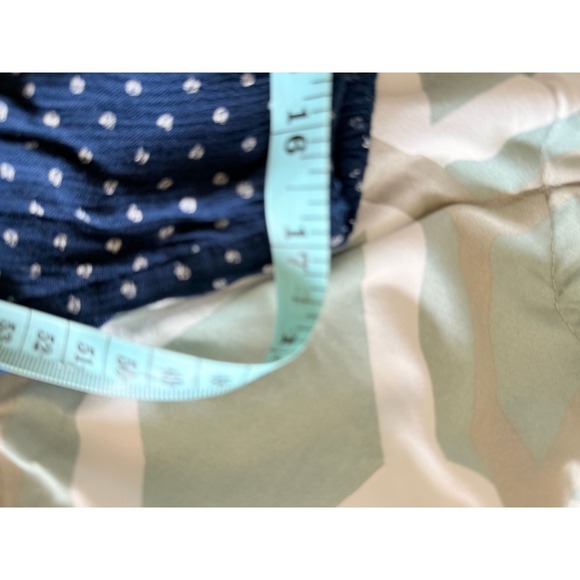 American Eagle Outfitters One Shoulder Top Blue Polka Dot Blouse Size S - Picture 5 of 5